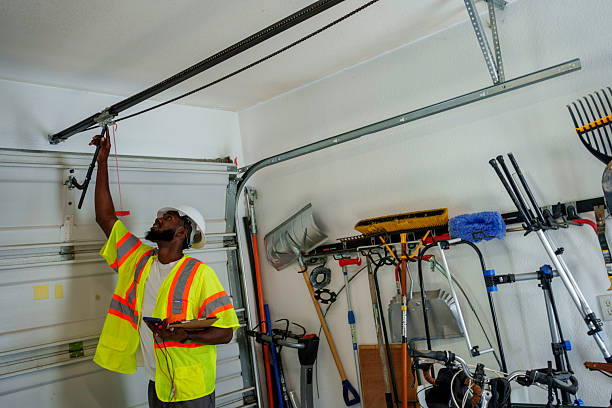 Professional Garage Door Installation technician working in Noblesville, IN
